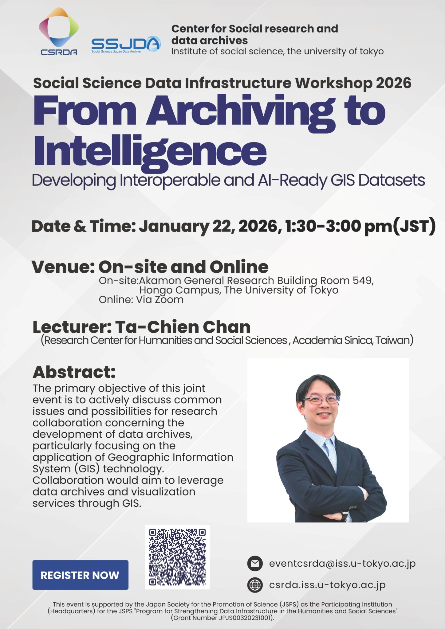 Social Science Data Infrastructure Workshop 2026 – 中央研究院人社中心地理資訊科學研究專題中心