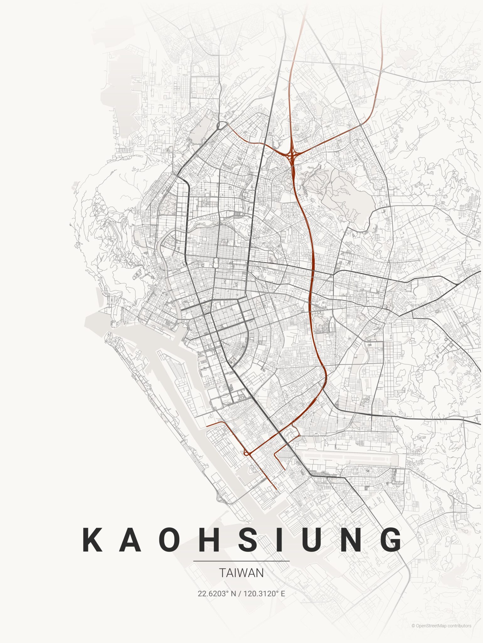 運用MapToPoster製作精美城市地圖海報 – 中央研究院人社中心地理資訊科學研究專題中心