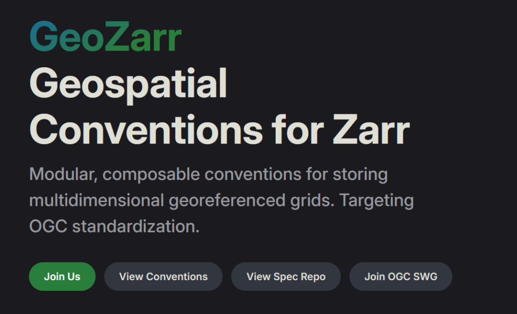 GeoZarr：雲端原生的多維地理空間資料格式